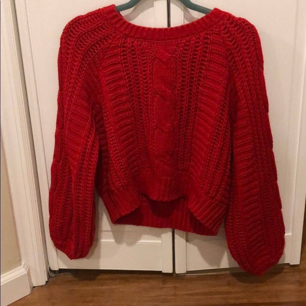 Knit sweater crop top